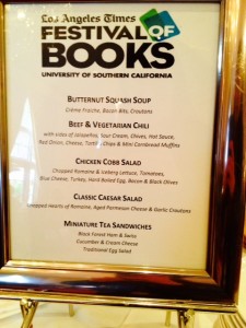Here's a sample of what the authors got to eat at the LA Times Festival of Books green room. Thank you! Yum!